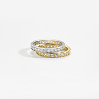 Andywen | Jewelry | Ring - 100% 925 Sterling Silver Gold 2.8mm Cz