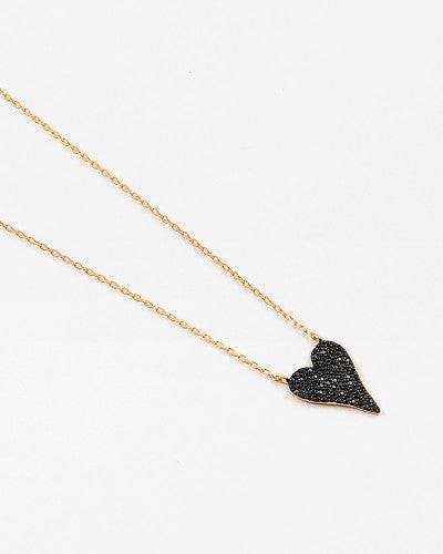 Black-Diamond-Heart-Necklace-CZ-Sterling-Silver-Rhinestone-Miami-trending-popular-gold-black-necklace-men-women-kids-Kesley-Boutique-Treding-Jewelry-Reels-intasgram-tik-tok-brands