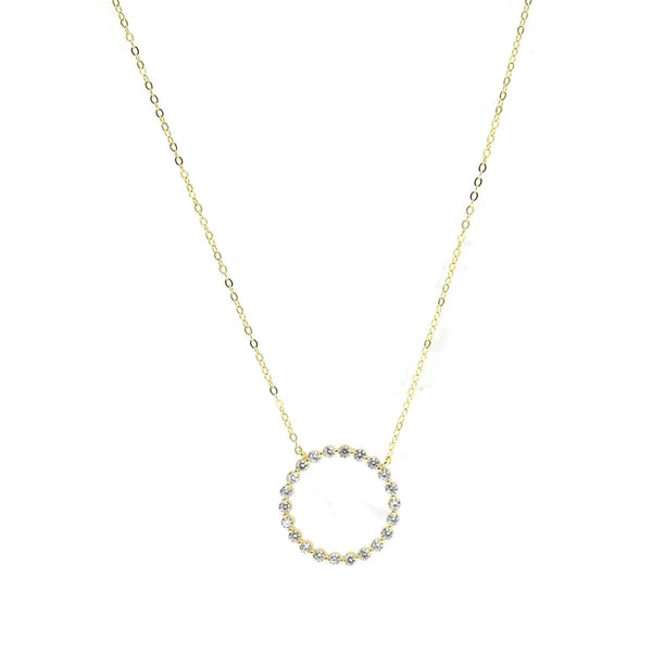circle necklace 14k gold plated sterling silver .925 waterproof .925 sterling silver eternity love necklace unique popular trending gift idea  dainty necklaces Miami brickell shopping jewelry store Kesley Boutique instagram famous brands tiktok influencer style 