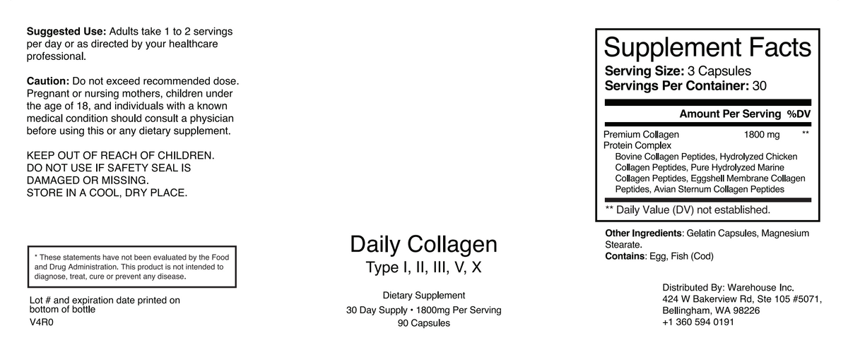 Collagen Gelatin Capsules KESLEY Premium Daily Supplement