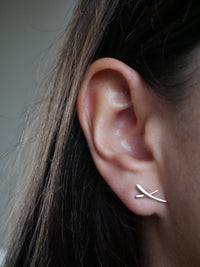 X Stud Earrings, 925 Sterling Silver Everyday Waterproof Hypoallergenic Earrings