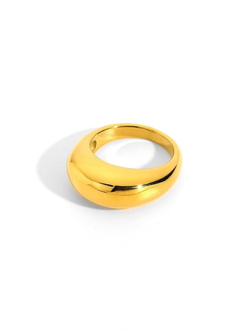 Dome ring Golden dome rings anti tarnish and water resistant for sensitive skin shopping in MIami, cute jewelry store. Gold jewelry that wont tarnish 