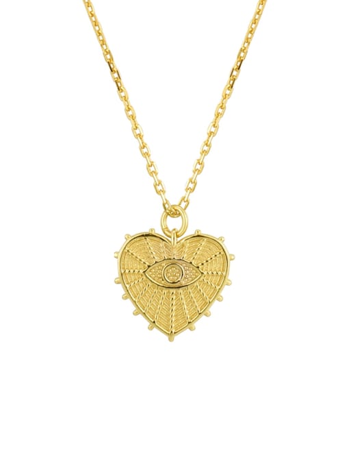 evil eye heart necklace gold plated sterling silver waterproof by Kesley Boutique