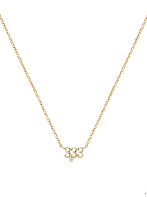 777 Gold Necklace, 18K Gold Plated Zircon, Hypoallergenic Dainty 925 Sterling Silver Necklace