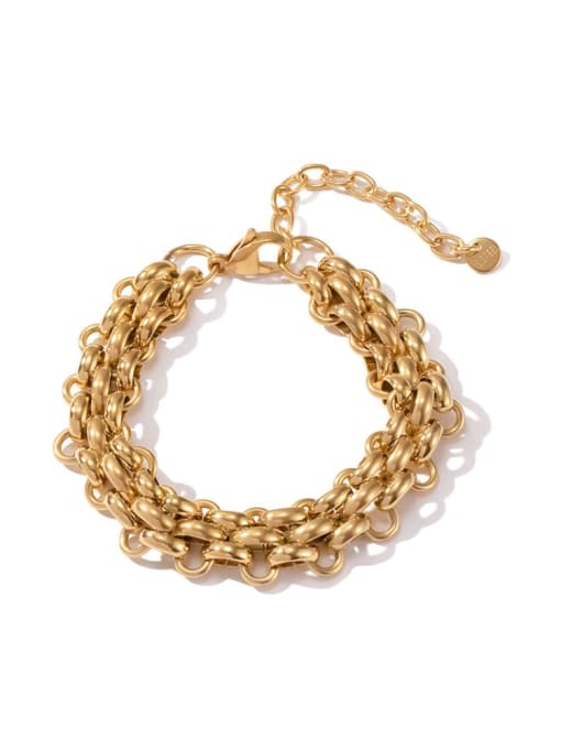 Oval link multistrand bracelet, statement vintage style bracelet for cheap that wont tarnish or turn green, waterproof for men and women, jewelry store in Brickell, Miami, gift ideas for fashion influencer jewelry trending on instagram and tiktok famous brands, nice jewelry that will not tarnish for cheap, popular instagram shops, fashion week style bracelets, celebrity style, bracelet layering ideas Kesley Boutique 