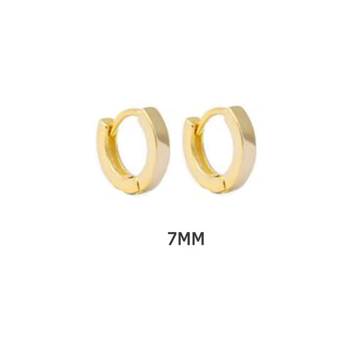 ANDYWEN 925 Sterling Silver Gold Plain 5mm 6mm 7mm 8mm 9mm 10mm