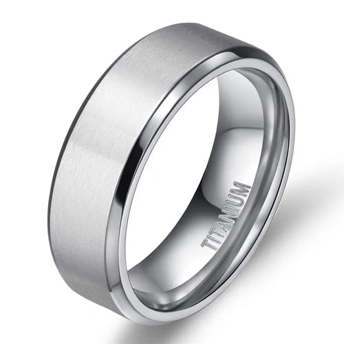 KESLEY 4/6/8/10mm Silver Color Men's Titanium Ring Wedding Band Ringsc