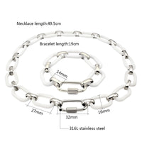 Paperclip Thick Bracelet Chain for Men and Women Waterproof Jewelry Luxury Hypoallergenic KESLEY