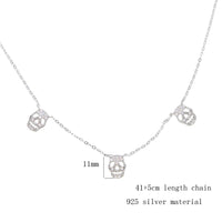 2019 skull style 925 silver Women pendant Silver skull necklace full