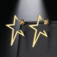 Star Shaped Earrings Waterproof Hypoallergenic Stainless Steel Earrings  Statement Earrings