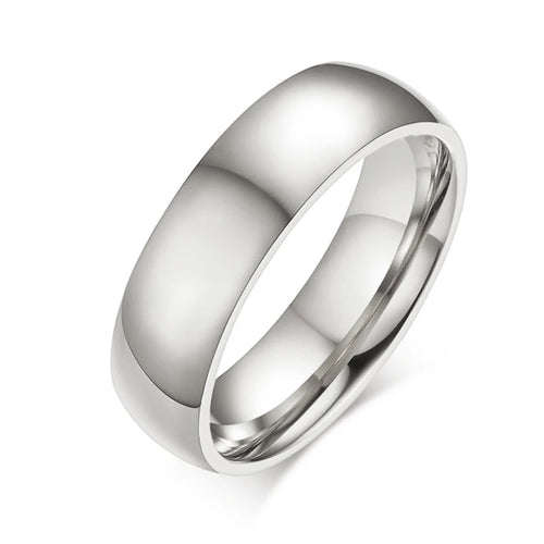 KESLEY Band Ring Simple 2/4/6/8mm Stainless Steel Wedding Rings Golden