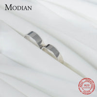 Modian Sale 100% 925 Sterling Silver Couple Simple Rings Classic Lover