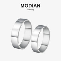 Modian Sale 100% 925 Sterling Silver Couple Simple Rings Classic Lover
