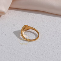 Engraved Flower Ring Waterproof Ring Tarnish Free Stainless Steel 18k Gold Plated Engraving KESLEY