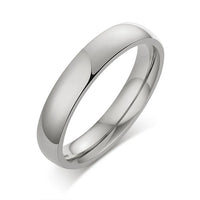 KESLEY Band Ring Simple 2/4/6/8mm Stainless Steel Wedding Rings Golden