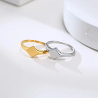 KESLEY Signet Plain Ring for men and women Pinky style ring Stainless Steel Waterproof Elegant