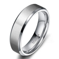 KESLEY 4/6/8/10mm Silver Color Men's Titanium Ring Wedding Band Ringsc