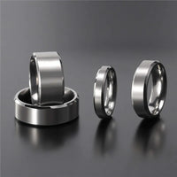 KESLEY 4/6/8/10mm Silver Color Men's Titanium Ring Wedding Band Ringsc