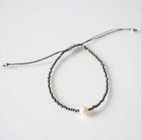 Gemstone with Pearl Adjustable Boho Bracelet