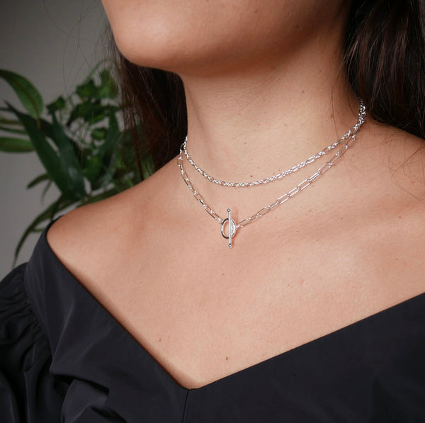 necklace, silver necklaces, white gold necklaces, jewelry, statement jewelry, fashion jewelry, 16 inch necklaces, short necklaces, choker necklace, layered necklaces, birthday gifts, anniversary gifts, fashion jewelry, fine jewelry, affordable jewelry, layering necklace ideas, kesley jewelry, trending on tiktok, white gold necklaces, double necklaces, silver necklace, designer jewelry, fine jewelry