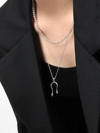 Wishbone XL Art .925 Sterling Silver Waterproof Necklace