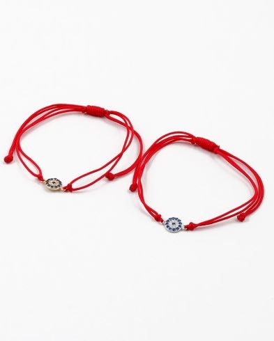 evil eye red string bracelet, rhinestone, diamond cz cubic zirconia, waterproof, designer luxury red string lucky bracelets, adjustable, unisex 
