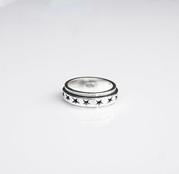 Movable Spin Fidget Ring .925 Sterling Silver Waterproof popular designer rings, cool jewelry, jewelry for men rings for men and women Kesley Boutique Jewelry that wont turn Green Miami Statement jewelry, cool instagram reels boutique, Tiktok Famous Items