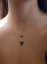 Black-Diamond-Heart-Necklace-CZ-Sterling-Silver-Rhinestone-Miami-trending-popular-gold-black-necklace-men-women-kids-Kesley-Boutique-Treding-Jewelry-Reels-intasgram-tik-tok-brands-cute jewelry for work-everyday dainty necklaces-gold-dainty-necklace-black-diamond-Kesley Boutique