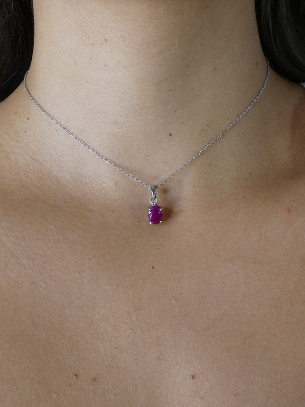 real ruby precious stone necklace choker .925 sterling silver white gold cheap good quality. Real ruby necklaces designer inspired. dainty ruby gem necklace Kesley Boutique