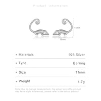 KESLEY 925 Sterling Silver Lizard Ear Studs for Women Stud Earring Tiny Stud Earrings Luxury Waterproof Hypoallergenic