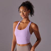 Nylon Sexy Women's Sports Bra Top Women Tight Elastic Gym Sport Yoga KESLEY Crop Top