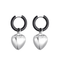 Hoop Earrings with Heart Charm Waterproof Statement Jewelry Hypoallergenic KESLEY