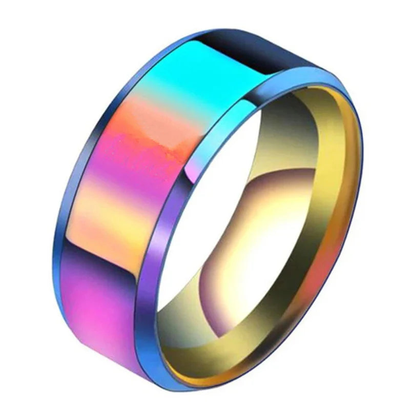 6 Colors Classic 8mm Tungsten Mens Ring Surface Brushed Stainless