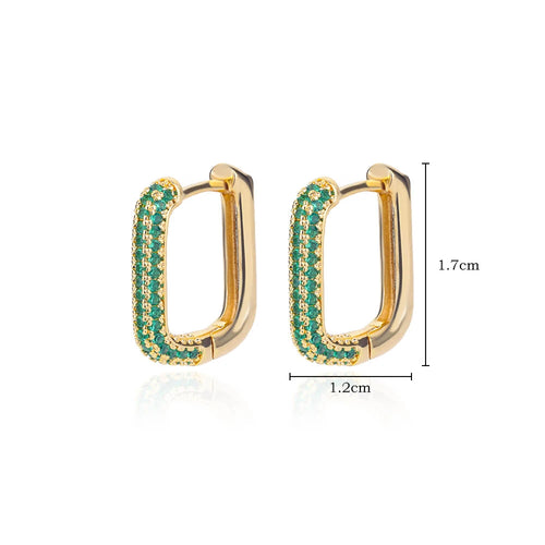 Stainless Steel Hoop Earrings for Women Luxury Gold Plated Earrings