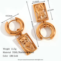 Body Sculpture Charm Earrings 18K Gold Plated Waterproof Hypoallergenic KESLEY