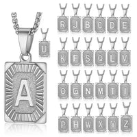 KESLEY Initial A-Z Letter Pendant Necklace Mens Womens Capital Letter