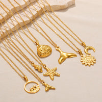 Pendant Necklaces 18K Gold Plated Waterproof Jewelry Stainless Steel Necklaces For Women Pendants