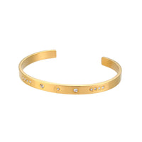 Gold Bangle Bracelets 18K Gold Plated Stacking Waterproof Luxury Jewelry KESLEY