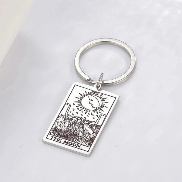 Tarot Cards Psychic Keychains The Major Arcana Pendant Keyring Vintage