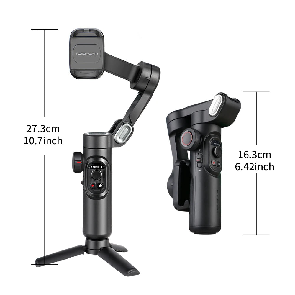 AOCHUAN 3-Axis Handheld Gimbal Stabilizer for Smartphone with Fill