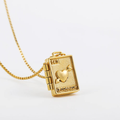 Locket Necklace 18k gold plated Stainless Steel Photo Pendant Necklace