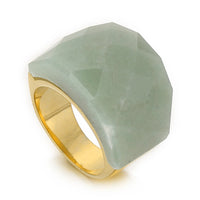 Bohemian Colorful Natural Stone Ring For Women Gold Silver Color