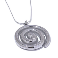 KESLEY  Trendy Stainless Steel Round Circle Pendant Necklace 18K Gold Plated Hypoallergenic Jewelry