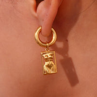 Body Sculpture Charm Earrings 18K Gold Plated Waterproof Hypoallergenic KESLEY