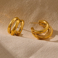Yhpup New Stainless Steel Accessories Statement Gold Color Metalic