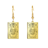 Tarot Card Hook Earrings KESLEY Unisex Psychic Jewelry Gifts