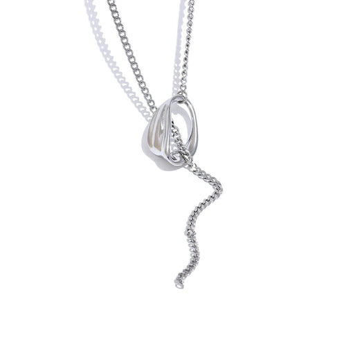 Yhpup Stainless Steel Adjustable Long Chain Fashion Necklace