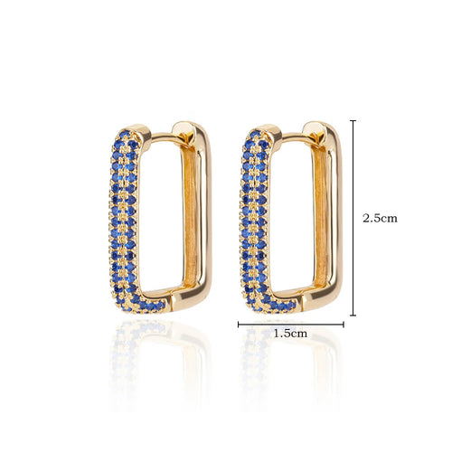 Stainless Steel Hoop Earrings for Women Luxury Gold Plated Earrings