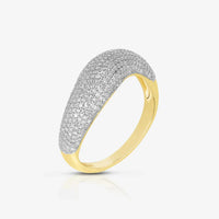 DPLAOPA 100% 925 Sterling Silver Geometric Full Zircon Pave Women Ring