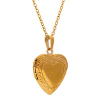 KESLEY Heart Stainless Steel Pendant Drop Necklace  Waterproof Friend